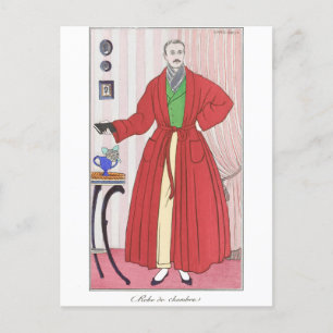 ダッパー1913男Robeを着てGeorges Barbier ポストカード