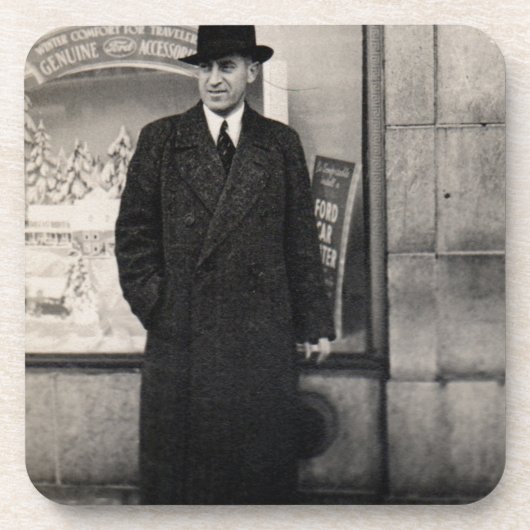 ダッパー1930年代の男の写真 コースター (正面)