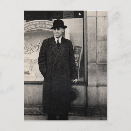 ダッパー1930年代の男の写真 ポストカード (正面)