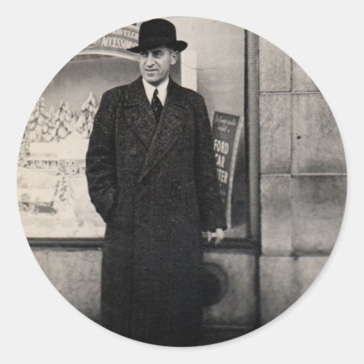 ダッパー1930年代の男の写真 ラウンドシール (正面)