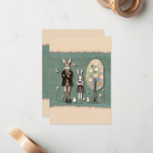 ダッパー・イースター ノートカード (正面/裏面インサイチュ)