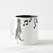 ダッパー・ハト編集可能な父の日 ツートーンマグカップ (正面左)