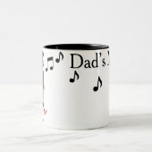 ダッパー・ハト編集可能な父の日 ツートーンマグカップ (中央)