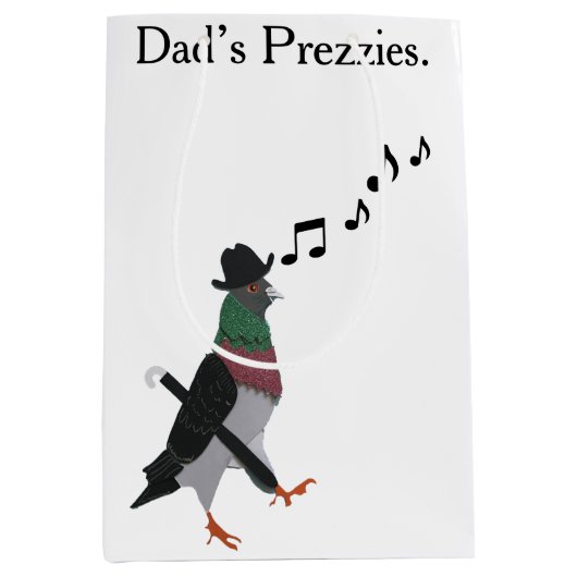 ダッパー・ハト  ミディアムペーパーバッグ (正面)