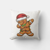 ダッビングジンジャーブレッドツリーのライトクリスマス クッション (正面)