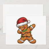 ダッビングジンジャーブレッドツリーのライトクリスマス シーズンカード (正面/裏面)