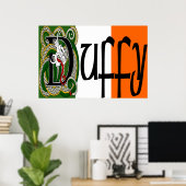 ダッフィケルト・ドラゴンプリント ポスター (ホームオフィス)