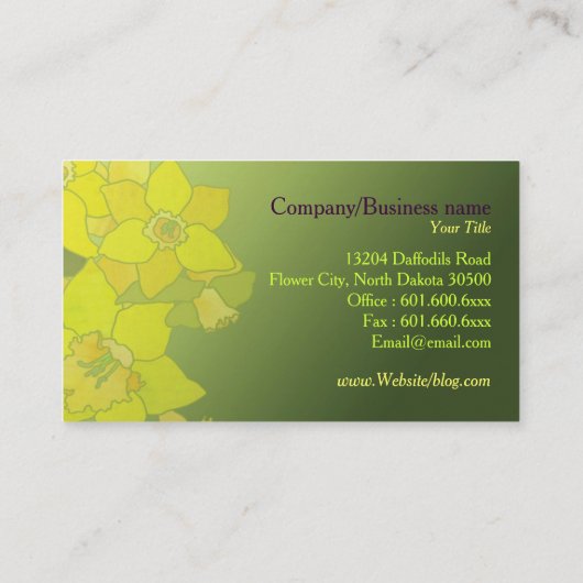 ダッフェかわいらしジルモノグラム 名刺 (裏面)