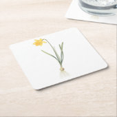 ダッフェディル(水仙の偽性水仙) by Redoute スクエアペーパーコースター (アングル)