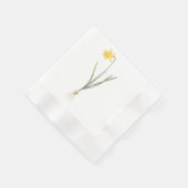 ダッフェディル(水仙の偽性水仙) by Redoute 縁ありカクテルナプキン (角)