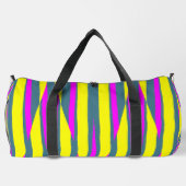 ダッフェルバッグモダン、ア数々のカラーストライプ ダッフルバッグ (裏面)