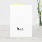 ダッフェ感謝していル母の黄青の母の日 サンキューカード (裏面)