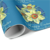 ダッフェ素晴らしルの青い黄色のイースターラッピング ラッピングペーパー (ロールコーナー)