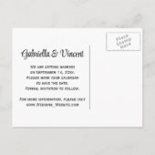 ダッフォジルカウボーイブーツバーンウェディング日付を保存 案内ポストカード (裏面)