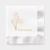 ダッフォジルフローラ輪郭ホイル押しナプキンス 箔ナプキン (正面)