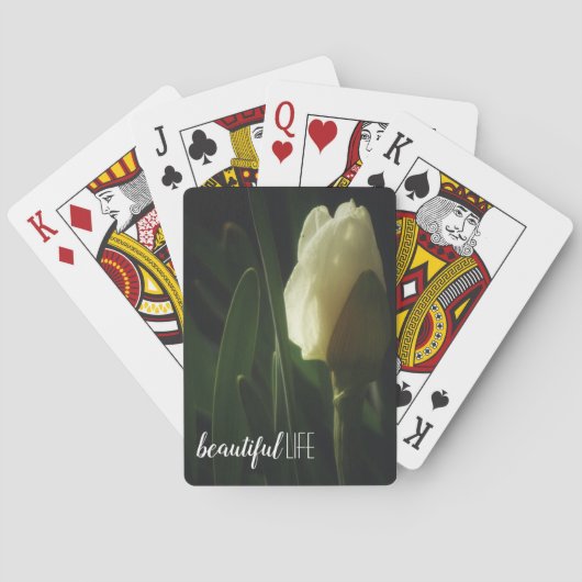 ダッフォディルフラワービューティフルライフ引用文 トランプ (裏面)