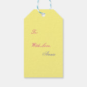 ダッフォディルフラワーフェアリーファンタジーアートギフトラベル ギフトタグ (裏面)