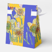 ダッフォディル絵画フラワーズフローラ誕生日ネイビーブルー フェイバーボックス (裏面サイド)