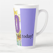 ダッフォディル花水彩誕生日30年 カフェラテマグ (右)