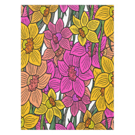 ダッフカラフルドルフラワーズデザイン テーブルクロス