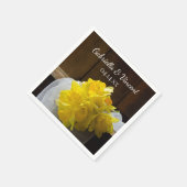 ダッフ素朴ジルスバーンウッドカントリー春の結婚式 スタンダードカクテルナプキン (角)