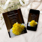 ダッフ素朴ジルスバーンウッドカントリー春の結婚式 招待状