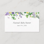 ダッフ素朴ルとワイルドフラワーフラット座席表 プレイスカード (裏面)