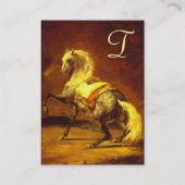 ダップドグレーホースモノグラム白金メタリック 名刺 (裏面)