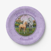 ダップルグレークォーターホースマーレパロミノフォール ペーパープレート (正面)