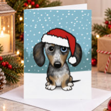 ダップル ダックスフント サンタ かわいい ウィーンダッグ クリスマス