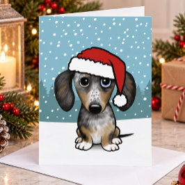 ダップル ダックスフント サンタ かわいい ウィーンダッグ クリスマス