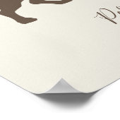 ダッミニマルシュント犬の名前のシルエット ポスター (角)