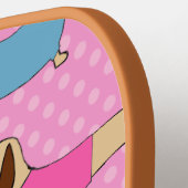 ダッ名門私立校風のシュント水玉模様 ピックルボールラケット (左詳細)