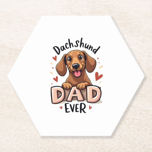 ダッ最高のシュントパパエバーTシャツ ペーパーコースター (正面)