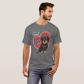 ダッ最高のシュントママかわいい針金毛犬 Tシャツ (正面フル)