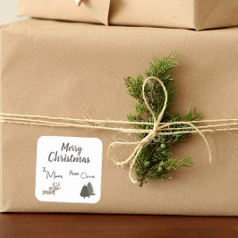 ダッ素朴シュントラベルクリスマスドキシー スクエアシール