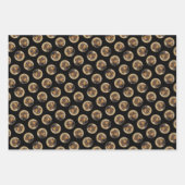 ダッ絵を描シュントの金髪ブラック&タンドッグアート ラッピングペーパーシート (正面3)