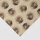 ダッ絵を描シュントの金髪ブラック&タンドッグアート 薄葉紙 (詳細)