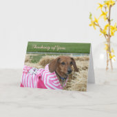 ダッ考えシュント君のグリーティングカード カード (黄色い花)