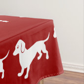 ダッ赤と白シュントデザイン テーブルクロス (インサイチュ)