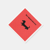 ダッ赤と白シュント紙パーティーナプキンス スタンダードカクテルナプキン (角)