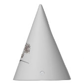 ダッ飛んでいるシュント灰色のパーティー帽子 パーティーハット (右)