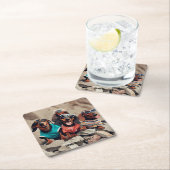 ダッ飲シュント飲み物用コースター スクエアペーパーコースター (インサイチュ)