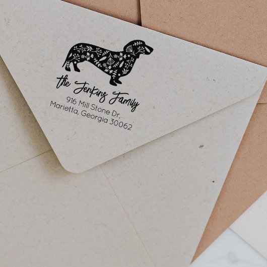 ダッ飾シュントファミリー差出人住所 ラバースタンプ