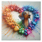 ダッ鮮やかシュントカラフルポープリントデザイン タイル (正面)