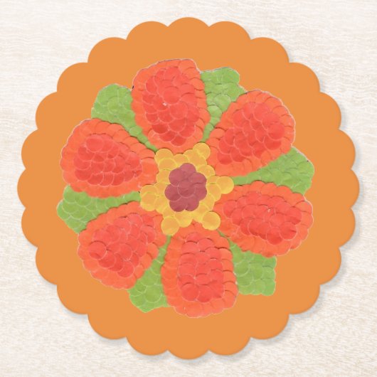 ダテの花の鱗片状 ペーパーコースター (正面)