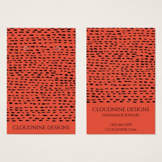 ダティイヤリングネックレスジュエリーディスプレイカード (正面&裏面)