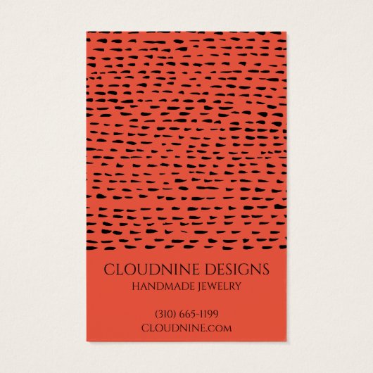 ダティイヤリングネックレスジュエリーディスプレイカード (裏面)