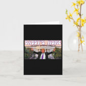 ダディおもしろいのホームトランプ2024トランプGIF付きスタンド カード (黄色い花)