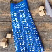 ダディおもしろいズのおむつ係の新しい親ブルー エプロン